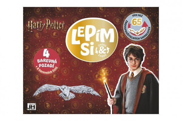 Pracovný zošit so samolepkami Lepím si znova a znova Harry Potter CZ verzia 28,5x23cm