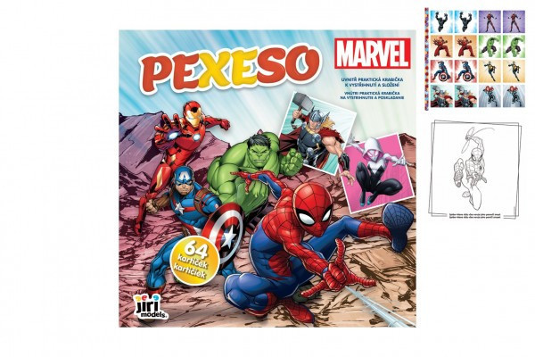 Pexeso v zošite 64ks Marvel 21,5x21,5cm