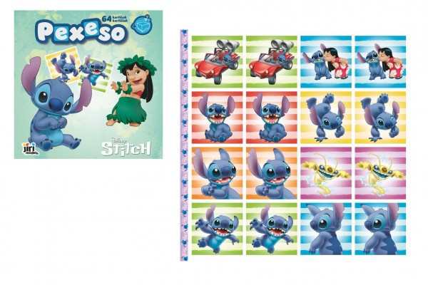 Pexeso v zošite s omaľovánkami Lilo & Stitch 21,5x21,5cm