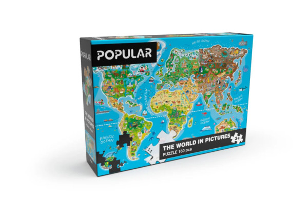 Puzzle - Mapa sveta 160 ks - AN