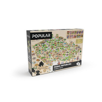 Puzzle - Mapa Českej republiky 160 ks