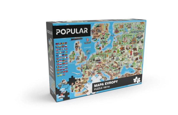 Puzzle - Mapa Európy 160 ks - SK