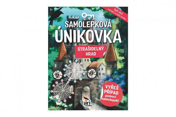 Samolepková únikovka Strašidelný hrad 20x26cm CZ verzia