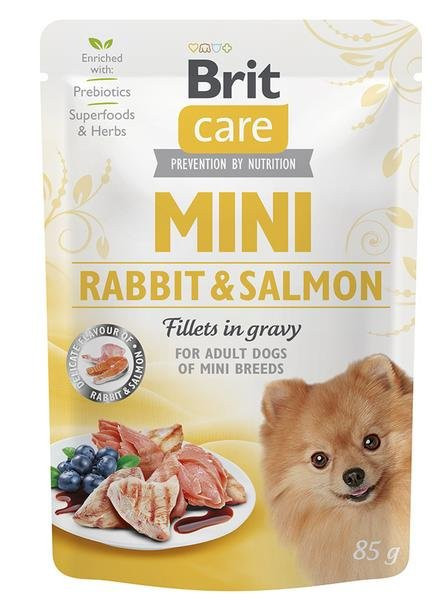 Kapsička Brit Care Mini Rabbit & Salmon fillets in gravy 85g