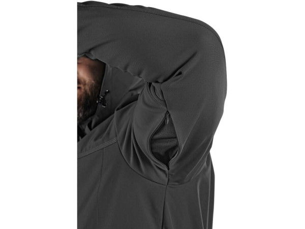 Bunda CXS STRETCH, pánska, softshell, čierna, veľ. 4XL