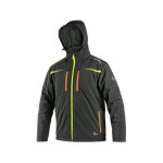 Bunda CXS NORFOLK, zimná, pánska, čierna s HV žlto/oranžovými doplnkami, vel. 2XL