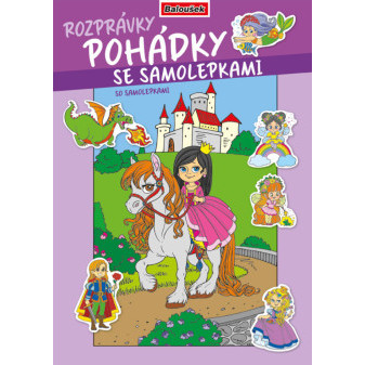 Omaľovánka - A4 - so samolepkami - Rozprávky