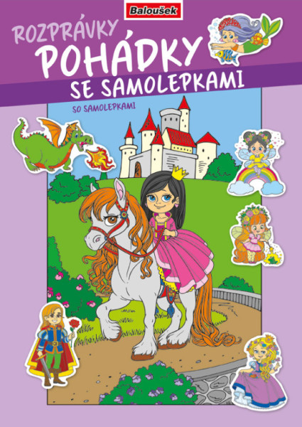 Omaľovánka - A4 - so samolepkami - Rozprávky