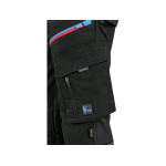 Nohavice CXS LEONIS, pánske, čierne s modro/červenými doplnkami, veľ. 46