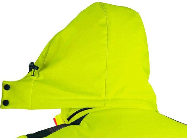 Bunda CXS BEDFORD WINTER, výstražná, zimná, pánska, softshell, žlto-petrolová, veľ. S