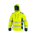 Bunda CXS BEDFORD WINTER, výstražná, zimná, pánska, softshell, žlto-petrolová, veľ. 2XL