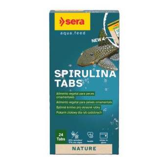 Sera krmivo pre ryby pojedajúce riasy Spirulina Tabs 24tbl.Nature