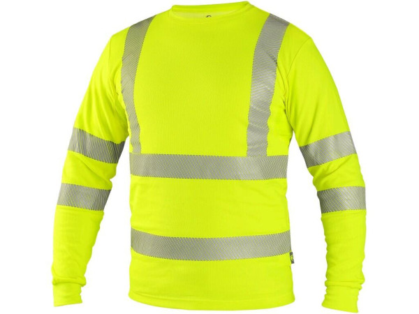 Tričko CXS OLDHAM, dlhý rukáv, výstražné, pánske, žlté, veľ. M