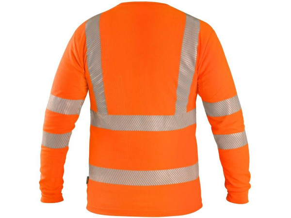 Tričko CXS OLDHAM, dlhý rukáv, výstražné, pánske, oranžové, veľ. 3XL