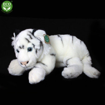 Plyšový tiger biely ležiaci 36 cm ECO-FRIENDLY
