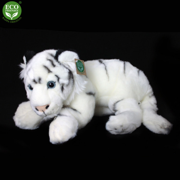 Plyšový tiger biely ležiaci 36 cm ECO-FRIENDLY