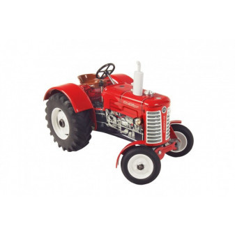 Traktor Zetor 50 Super červený na kľúčik kov 15cm 1:25 v krabičke Kovap