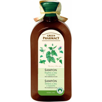 Green Pharmacy Šampón pre normálne vlasy - Žihľava a olej z koreňov lopúcha 350ml