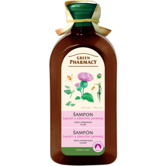 Green Pharmacy šampón proti vypadávanie vlasov - Lopúch a pšeničné proteíny, 350ml