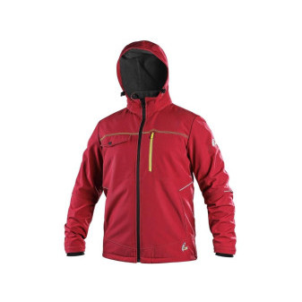 Bunda CXS STRETCH, pánska, softshell, červená
