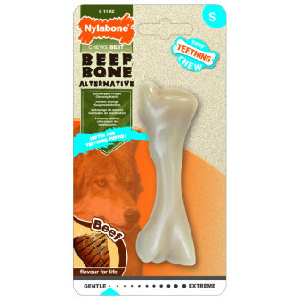 Nylabone hračka Puppy kosť príchuť hovädzie S