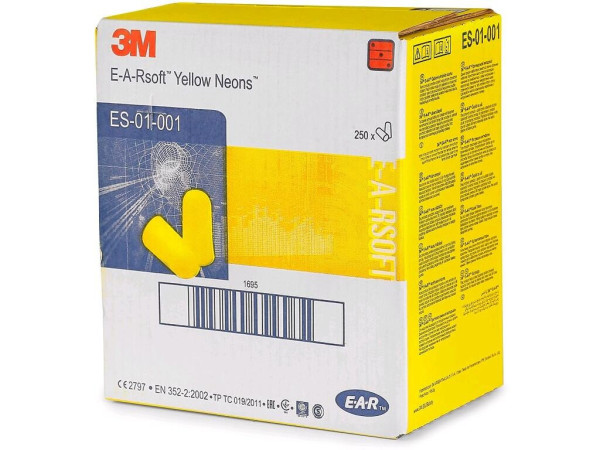 Zátkové chrániče sluchu 3M EAR SOFT NEON, bal. 250 párov