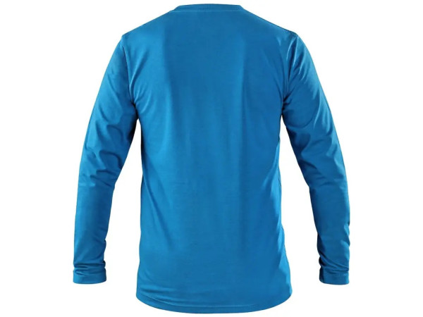 Tričko CXS SIMON, dlhý rukáv, azúrovo modré, veľ. 2XL