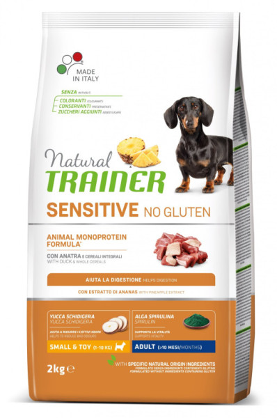 Trainer Natural Sensitive No glutén Adult Mini kačica 2kg