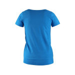 Tričko CXS EMILY, dámske, krátky rukáv, azúrovo modrá, veľ. XS