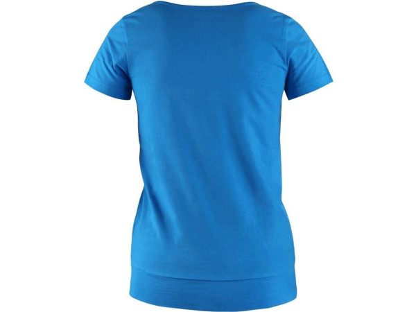 Tričko CXS EMILY, dámske, krátky rukáv, azúrovo modrá, vel. 3XL