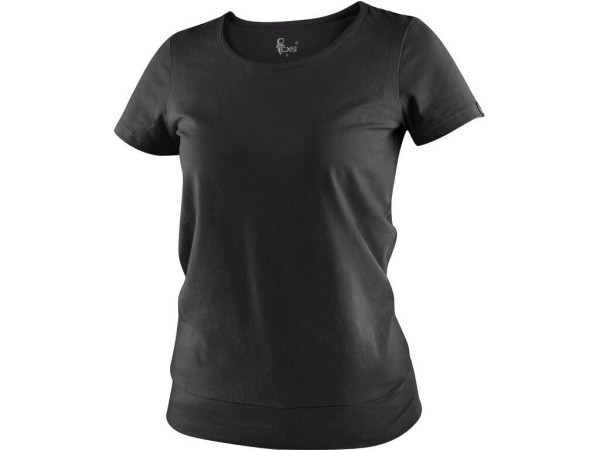 Tričko CXS EMILY, dámske, krátky rukáv, čierna, veľ. 4XL