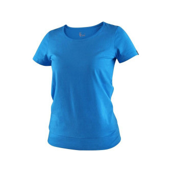 Tričko CXS EMILY, dámske, krátky rukáv, azúrovo modrá
