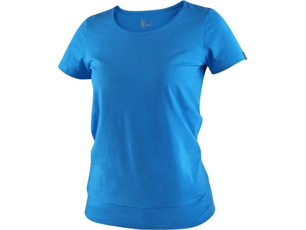 Tričko CXS EMILY, dámske, krátky rukáv, azúrovo modrá