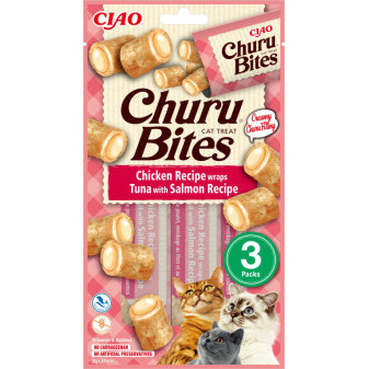 Churu cat Bites - kura, tuniak a losos 30g