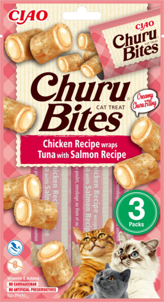 Churu cat Bites - kura, tuniak a losos 30g