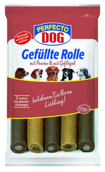Perfecto Dog mäkké rolky hovädzie/hydinové 275g