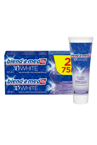 Blend-a-Med zubná pasta 2 x 75 ml 3D White Classic Fresh