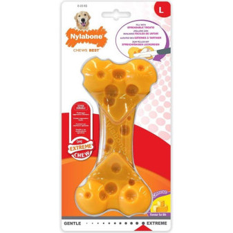 Nylabone hračka Extreme kosť príchuť syr M