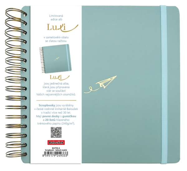 Scrapbook Luxi - 210x210 - lamino - ľadovo modrá