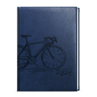 Denný diár - Adam - Vivella s razbou - B6 - modrá - Bicykel