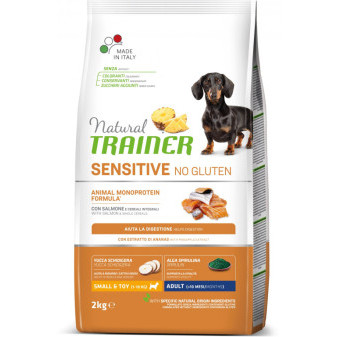 Trainer Natural Sensitive No glutén Adult Mini losos 2kg
