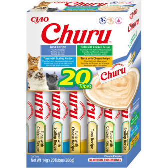 Churu cat masové pyré mix - tuniak 280g