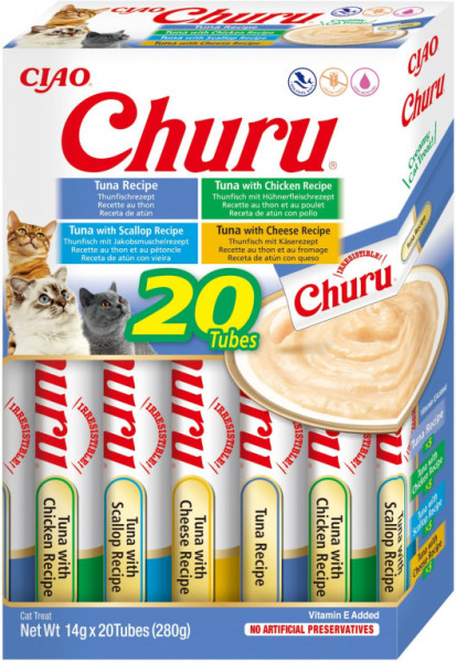 Churu cat masové pyré mix - tuniak 280g