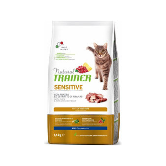 TRAINER Natural Cat SENSITIVE kačica 1,5kg