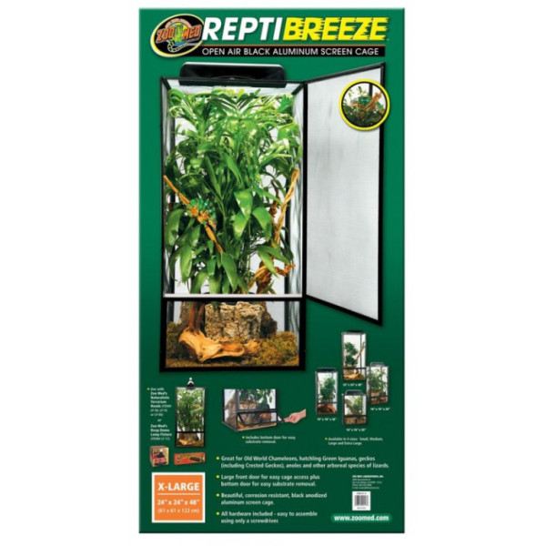 Zoo Med terárium ReptiBreeze Alum Screen Cage 61x61x122cm