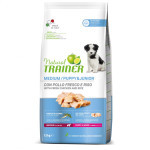 TRAINER Natural Medium Puppy&Jun čerstvé kura 12kg