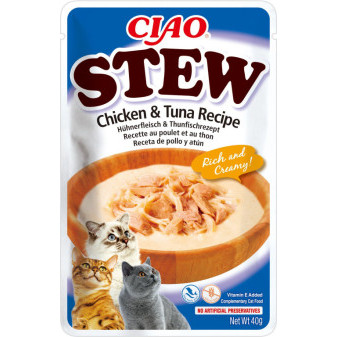 Kapsička Churu Cat Stew - kura, tuniak 40g