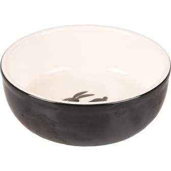 FLAMINGO miska pre hlodavce NALA CERAMIC čierno-biela 13,3x13,3x4,6cm 400ml