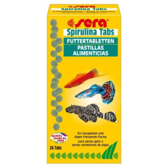 Sera krmivo pre ryby pojedajúce riasy Spirulina Tabs 24tbl.Nature