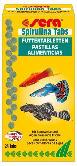 Sera krmivo pre ryby pojedajúce riasy Spirulina Tabs 24tbl.Nature